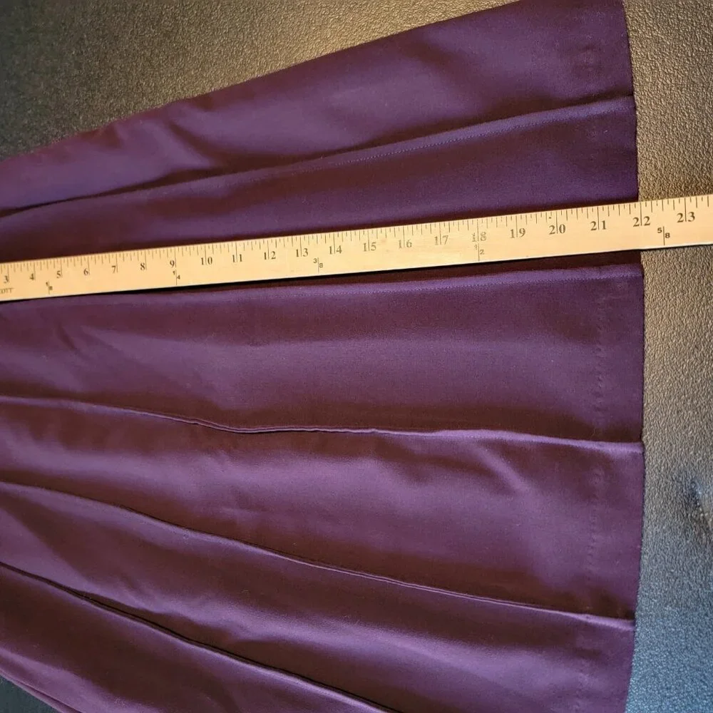 Versailles Skirt Dark Wine Pleated Side Zip Vintage Size 8 Career Classic‎